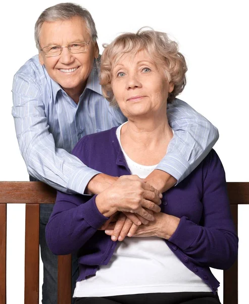 Retrato de um casal de idosos — Fotografia de Stock