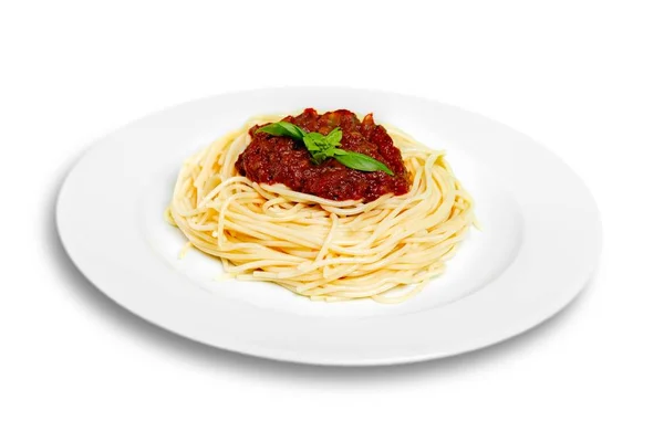 Spaghetti mit Tomaten — Stockfoto