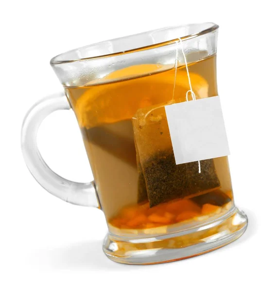 Chá com limão fatiado — Fotografia de Stock