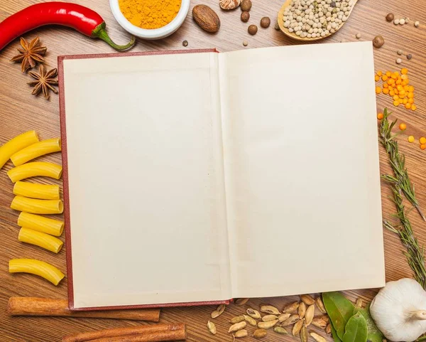 Empty notebook for recipes — Stock Photo, Image