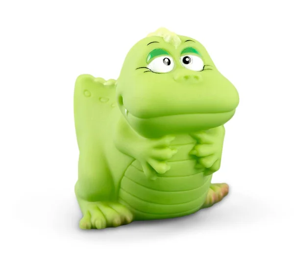 Cute Crocodile Toy Isolated White Background — Stock Photo, Image