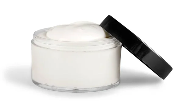 Cosmetische Crème Witte Achtergrond Geïsoleerd — Stockfoto