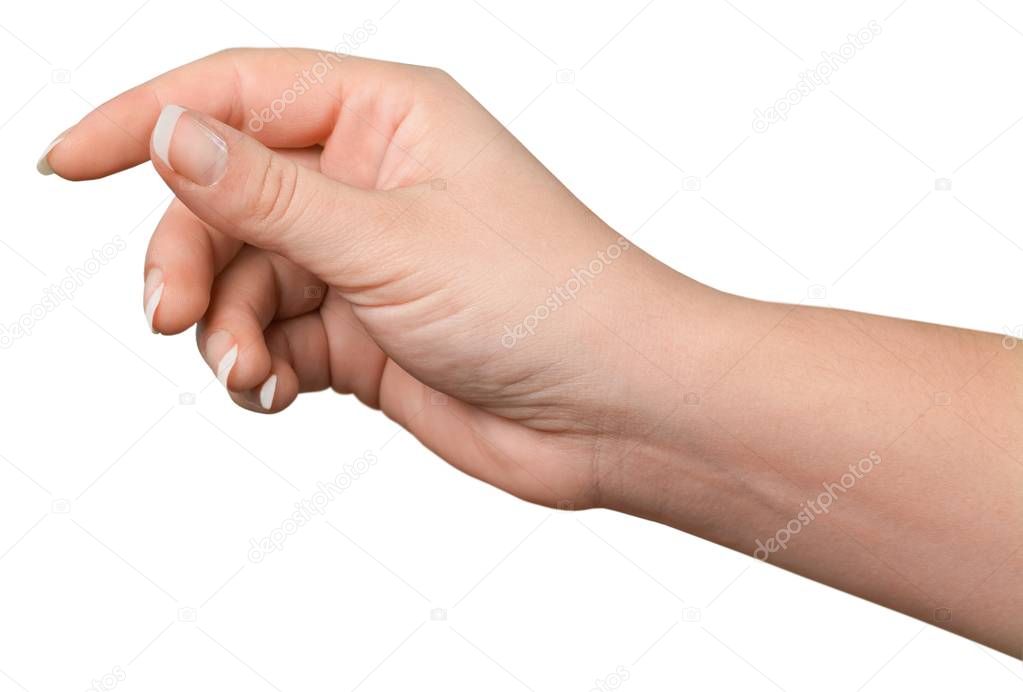 Female hand pointing