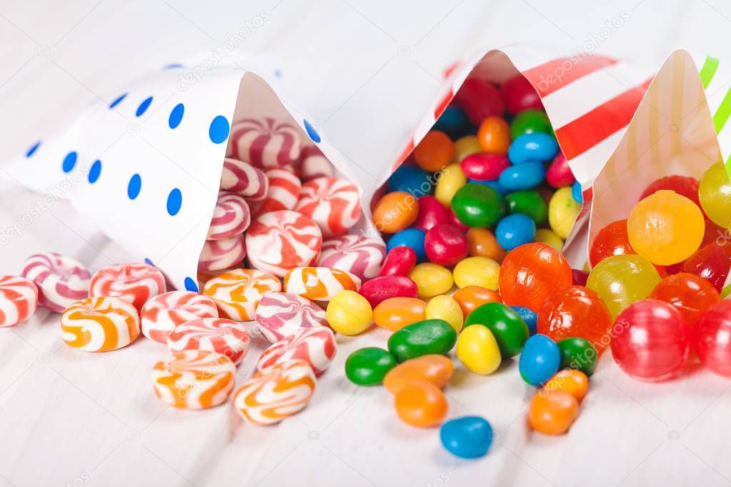 various colorful candies