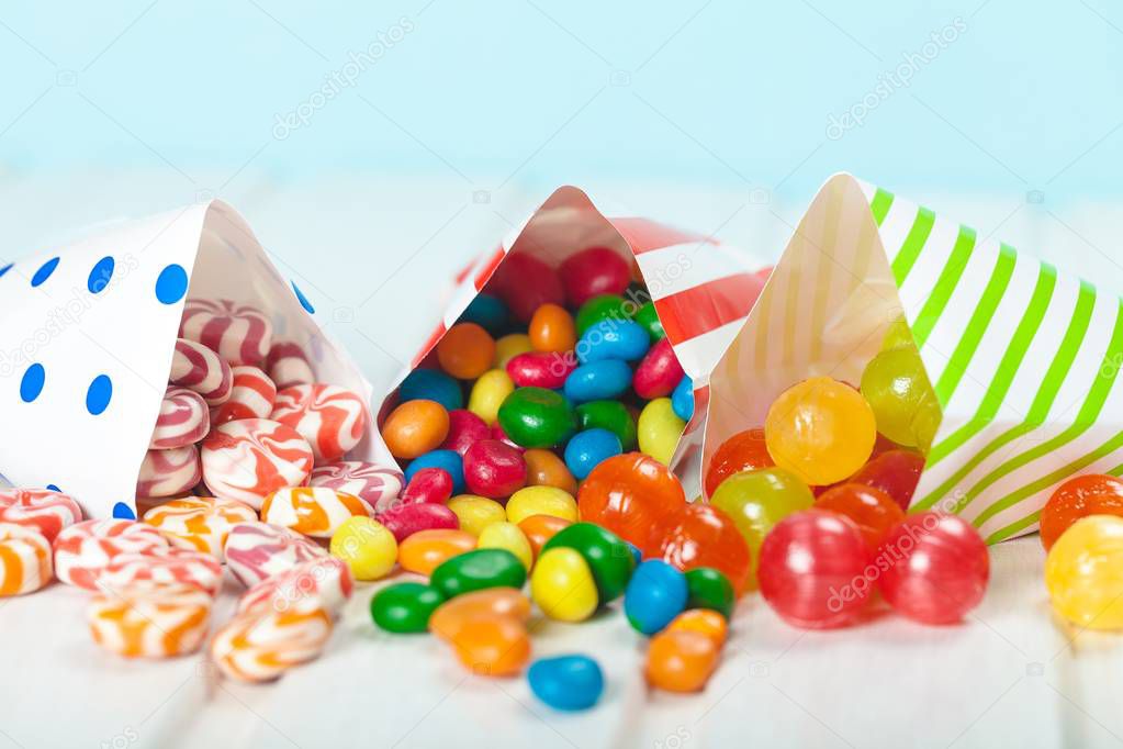 various colorful candies