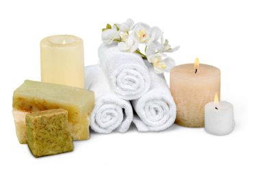 Spa konseptiyle mumlar