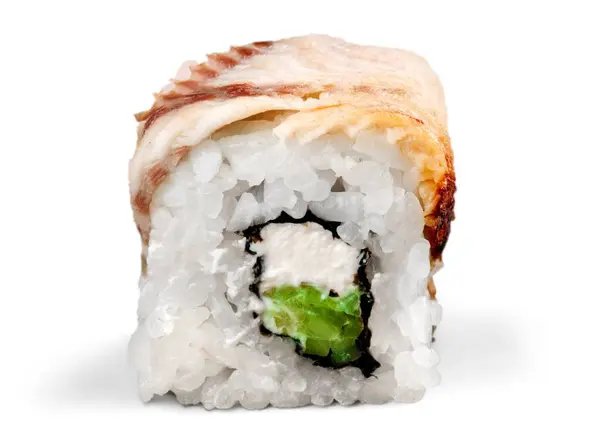 Изолированные суши-рулеты — стоковое фото