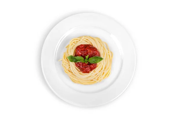 Spaghetti mit Tomaten — Stockfoto