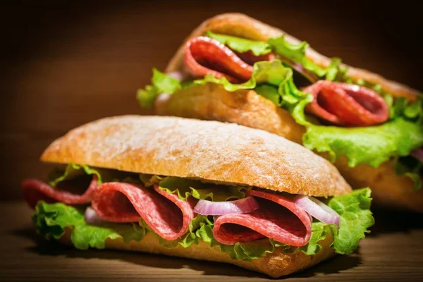 Friss, ízletes szendvics — Stock Fotó