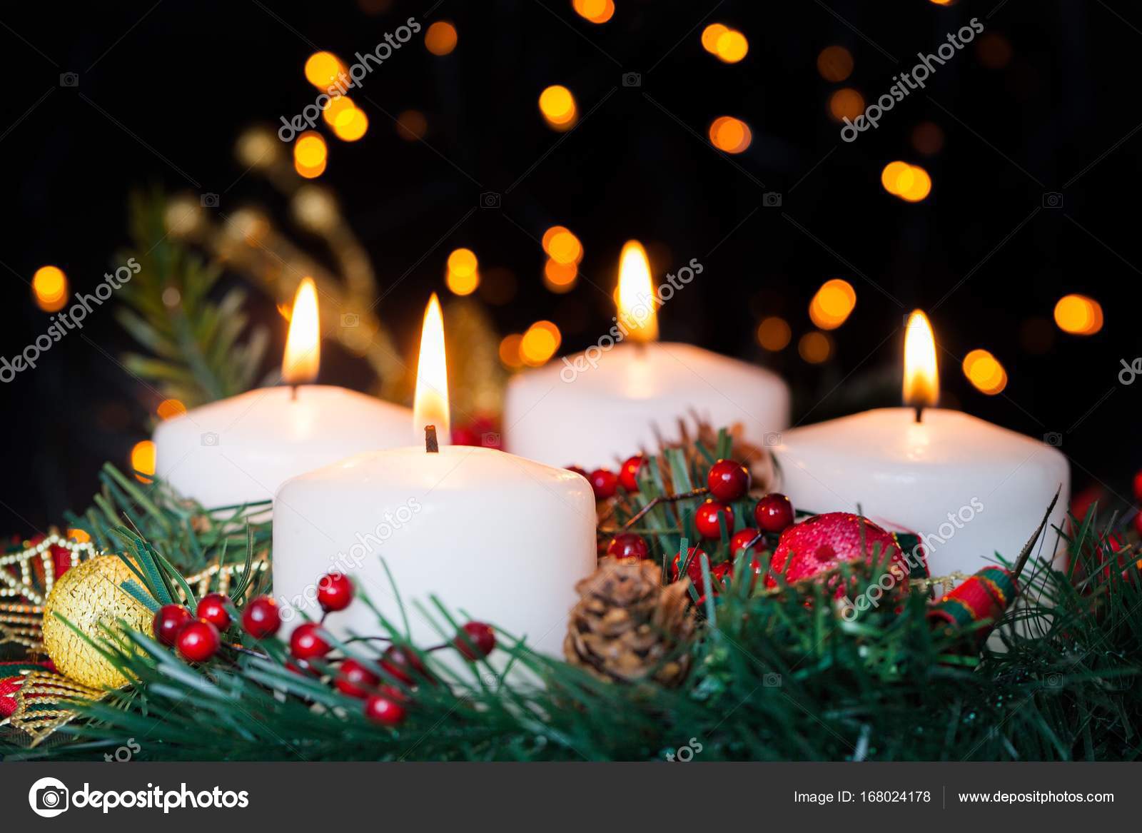 Christmas Candles Burning
