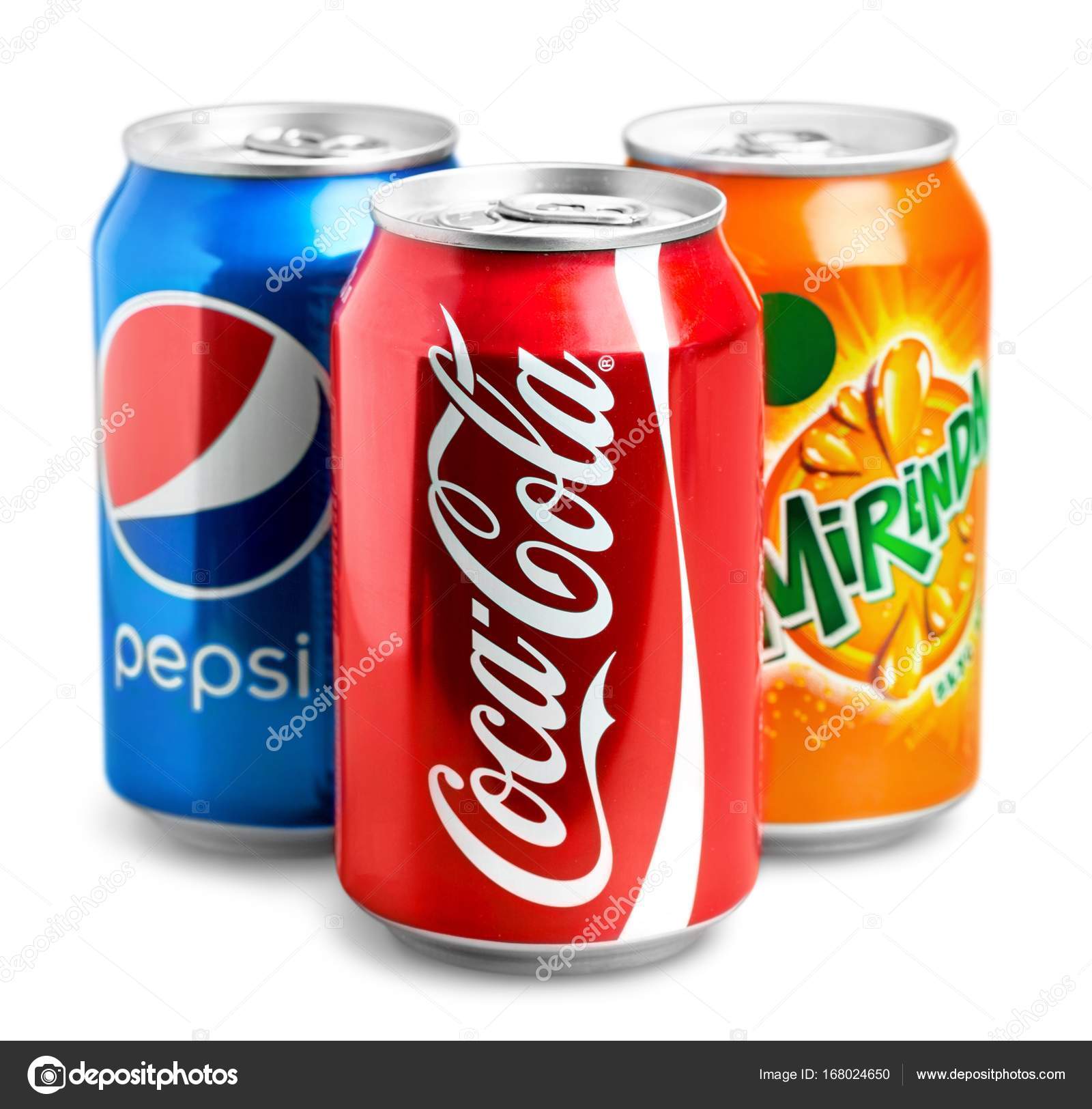 ペプシとコカ ・ コーラの缶 - ストックエディトリアル用写真