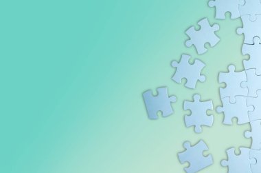 Beyaz puzzle parçaları 