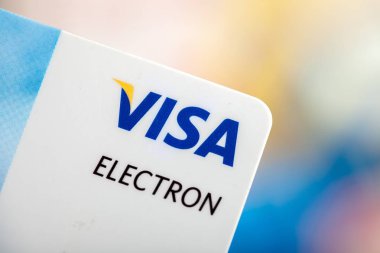 Temassız Visa kredi kartı Close-Up 