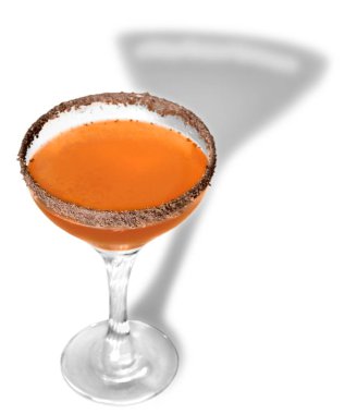 Beyaz arka plan üzerinde izole alkol içki bardak