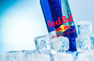 bir kutu red bull enerji içeceği