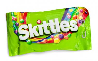  Closeup of Skittles candies  clipart