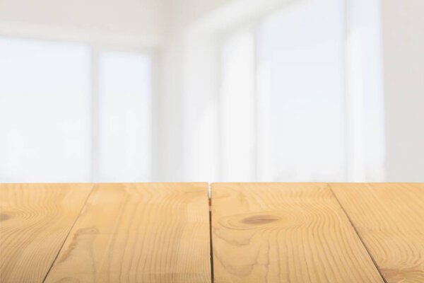 Empty wooden table