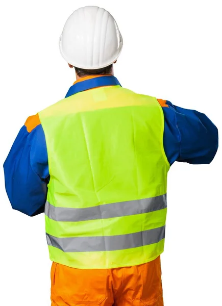 Manliga arbetstagare i hardhat — Stockfoto