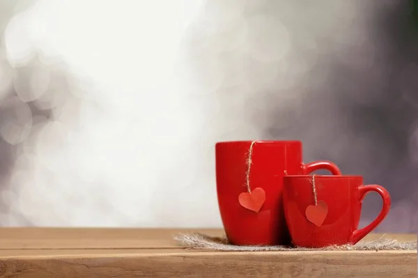 Two red cups — Stock Photo, Image