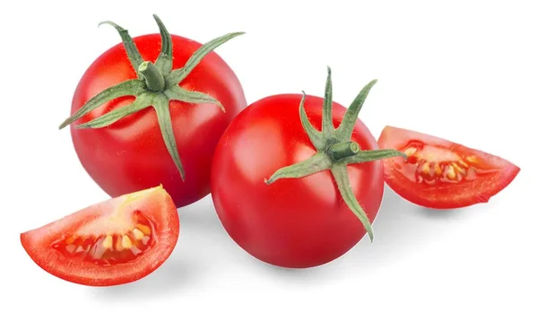 Κόκκινες ντομάτες, απομονωμένη — Φωτογραφία Αρχείου
