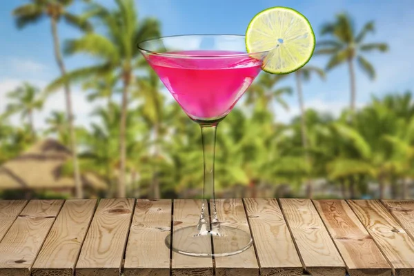 Glas Alcohol Cocktail Geïsoleerd Achtergrond — Stockfoto