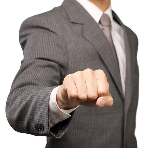 Close Business Man Hand Suit Isolated White Background — Stock Photo, Image