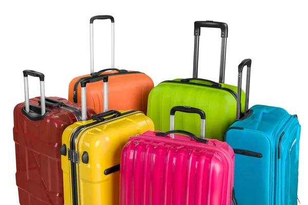 Красива барвиста валізи — стокове фото