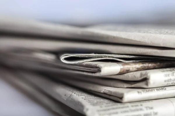 Pile of printed newspapers — Stock Photo, Image