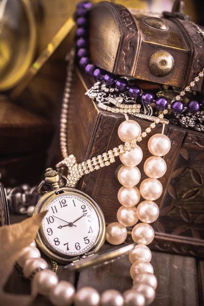 Orologio Retrò Accessori — Foto Stock