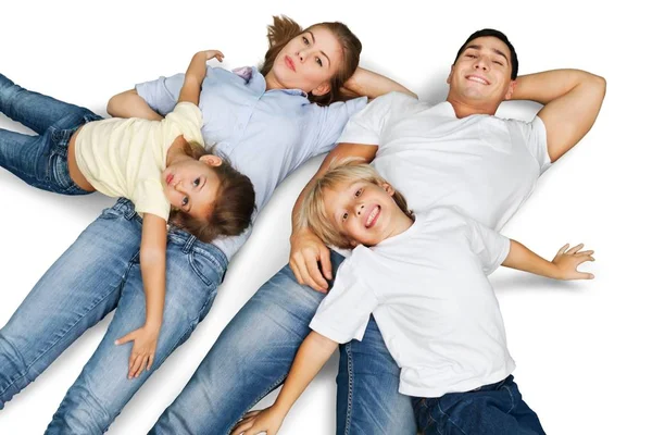 Familia joven en casa — Foto de Stock