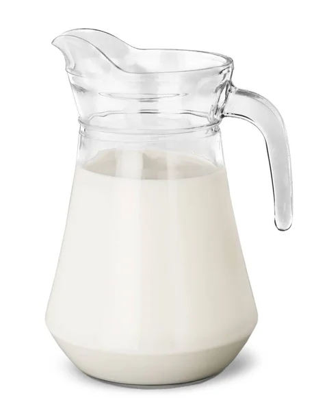 Mjölk i glaskanna — Stockfoto