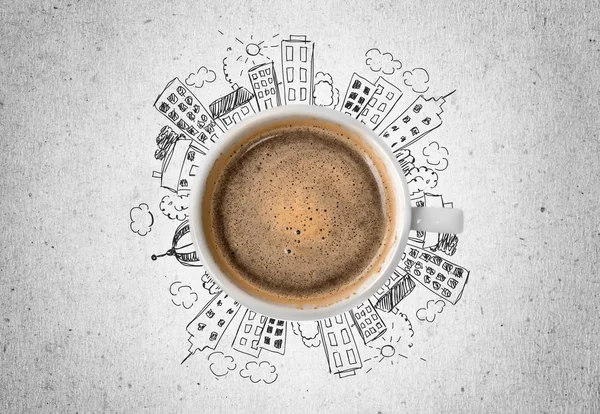 Leckerer Kaffee in der Tasse — Stockfoto