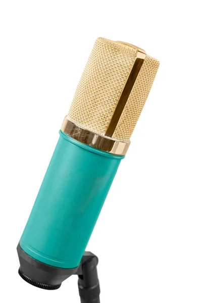 Styl Mikrofon Bílém Pozadí — Stock fotografie
