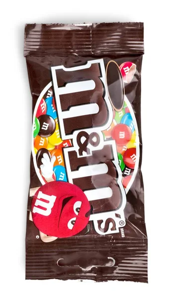 Illustrative Editorial Closeup Milk Chocolate Candies Made Mars Inc — Stock Photo, Image