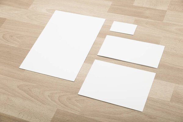 Blank sheets of paper