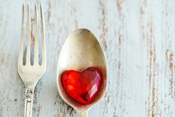 Cutlery set on table — Stock Photo, Image