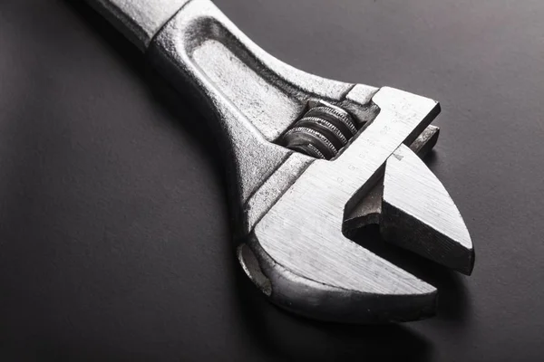 Engineer holding open end wrench — Stock Photo, Image