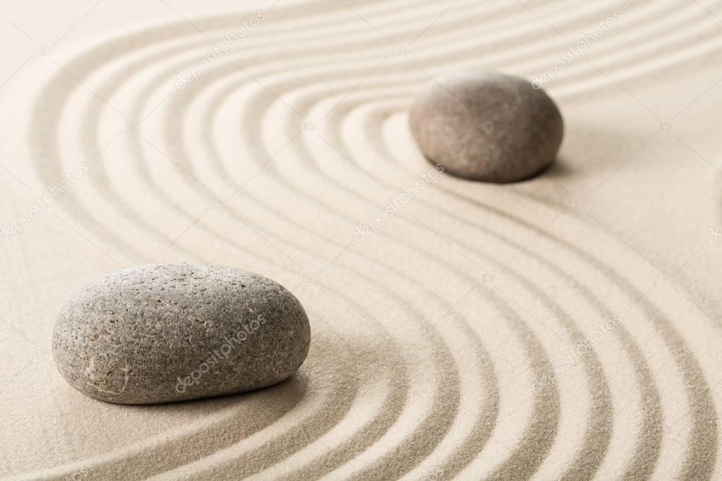 Zen stones in the sand