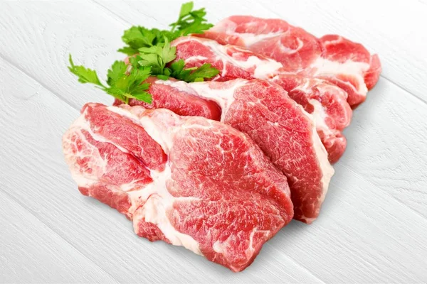 Raw Meat slices — Stock Photo, Image