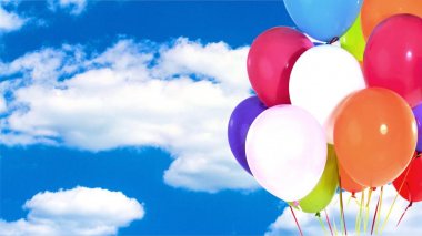 renkli balonlar demet