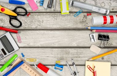 Okul Kırtasiye kompozisyon 