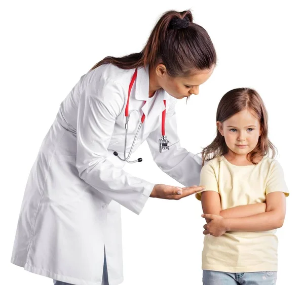 Mladý doktor s malou holčičku — Stock fotografie
