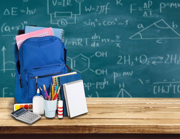 School Backpack with stationery