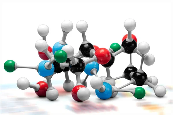 Molekylstruktur modell — Stockfoto