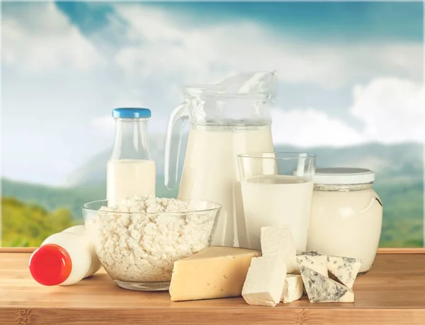 Kolekcja produktów mlecznych — Zdjęcie stockowe