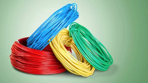 Multicolored computer cables isolated — Stock Photo, Image