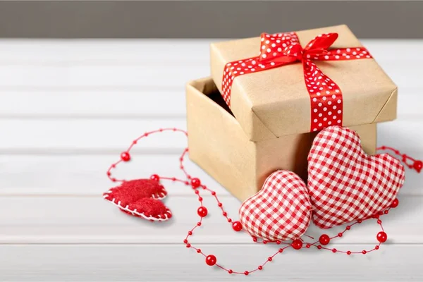 Confezione regalo con nastro — Foto Stock