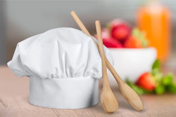 Sombrero de chef blanco — Foto de Stock