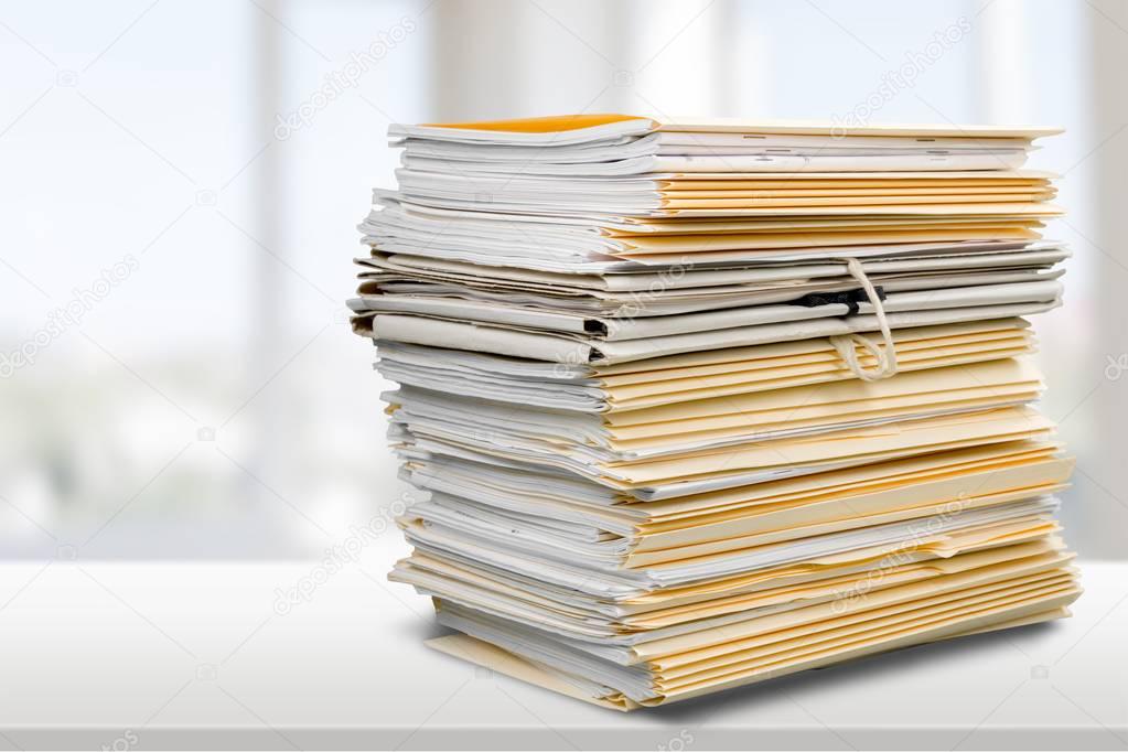 File folders with documents