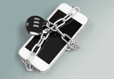 şifreli kilit asma kilit ile Smartphone
